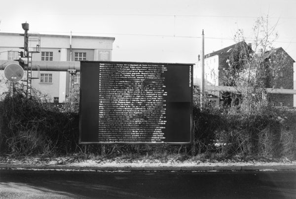 Mannheim Schulstrasse Plakatinstallation